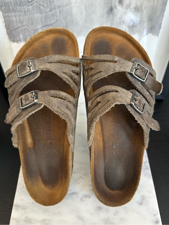 Birkenstock Shoes - Birkenstock Granada Two Strap Leather Sandals, Soft Footbed - Size 37/6.5